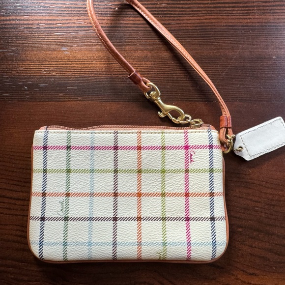 Coach 1941 Leather Tattersal Plaid Wristlet - Picture 2 of 6